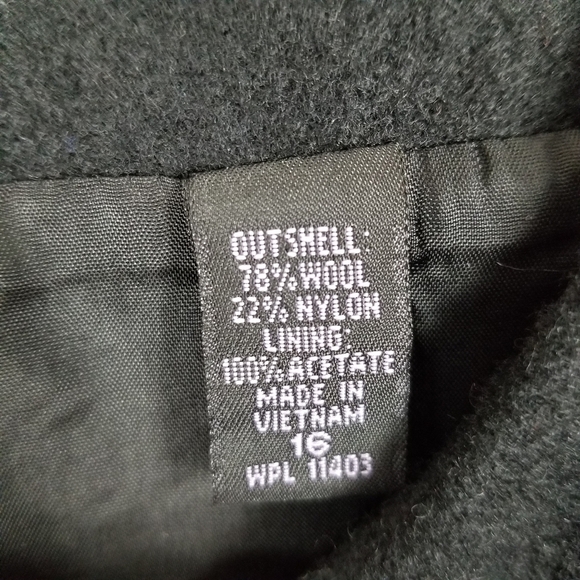 Context Wool Blend Cardigan Jacket Cropped 3/4 Sleeves 3 Button Black Blazer 16 - Picture 4 of 10